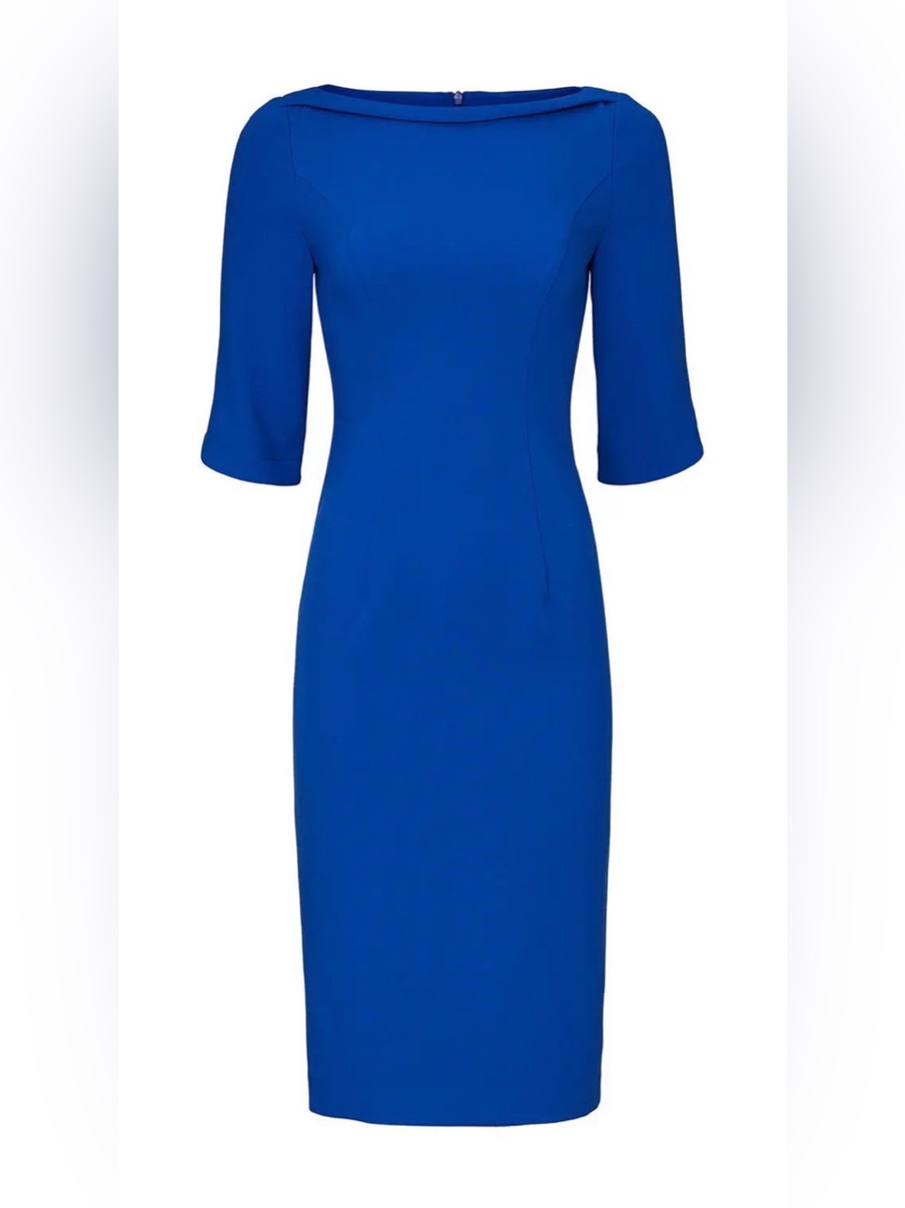 Black Halo Nuelle Sheath Royal Blue Midi Dress